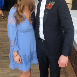 BB Dakota "Laurel" Crepe Wrap Dress